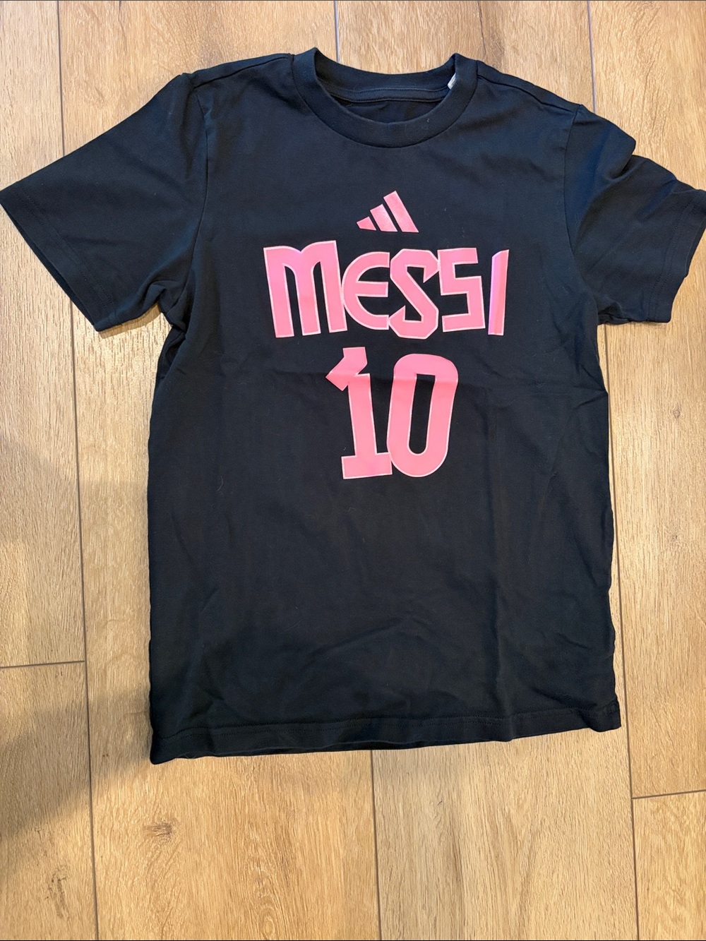 adidas Black Tee with Pink Messi 10 Graphic